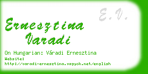 ernesztina varadi business card